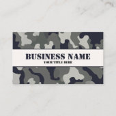 Carte De Visite Camouflage gris (Devant)