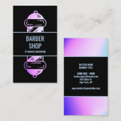Carte De Visite Camouflage Holographique Pôle en Barbier violet ro (Devant / Derrière)