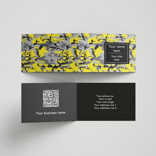 Carte De Visite Camouflage jaune et gris, Militaire, Armée