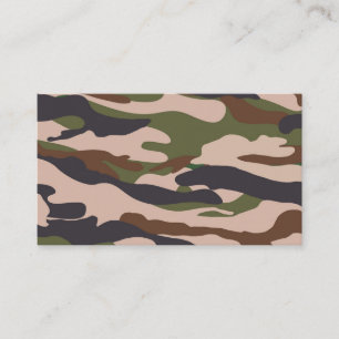 Carte De Visite Camouflage Modèle Braun beige vert