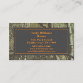 Carte De Visite Camouflage + Orange Outdoor Retail (Dos)