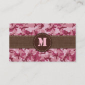 Carte De Visite Camouflage rose (Dos)