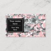 Carte De Visite Camouflage rose et gris, Militaire, Armée (Dos)