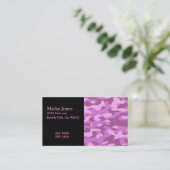 Carte De Visite Camouflage rose Girly (Debout devant)