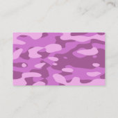 Carte De Visite Camouflage rose Girly (Dos)