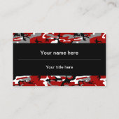 Carte De Visite Camouflage rouge et gris, Militaire, Armée (Dos)
