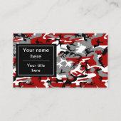 Carte De Visite Camouflage rouge et gris, Militaire, Armée (Dos)