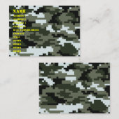 Carte De Visite Camouflage urbain/Camo de 8 de bit Digitals de (Devant / Derrière)