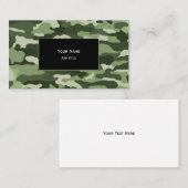 Carte De Visite Camouflage vert (Devant / Derrière)
