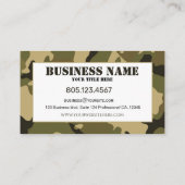 Carte De Visite Camouflage vert (Dos)