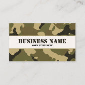 Carte De Visite Camouflage vert (Devant)