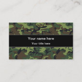 Carte De Visite Camouflage vert, Armée (Dos)