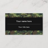Carte De Visite Camouflage vert, Armée (Dos)