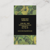 Carte De Visite Camouflage Vert Coiffure Salon Barber Pole (Dos)