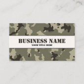 Carte De Visite Camouflage vert coupé (Devant)