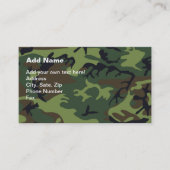 Carte De Visite Camouflage vert militaire (Devant)
