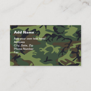 Carte De Visite Camouflage vert militaire
