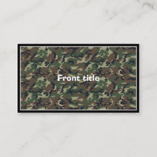 Carte De Visite Camouflage vert Motif militaire