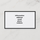 Carte De Visite Camouflage vert Motif militaire (Dos)