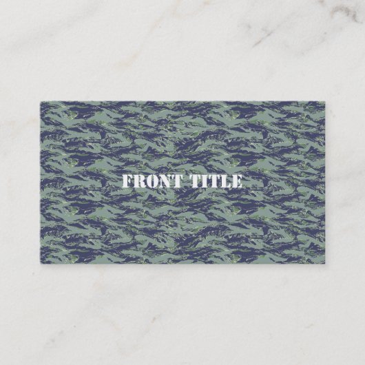 Carte De Visite Camouflage vert olive Tigerstripe (Devant)