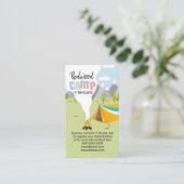 Carte De Visite camp d'été camping site de camping de plage camp d (Debout devant)