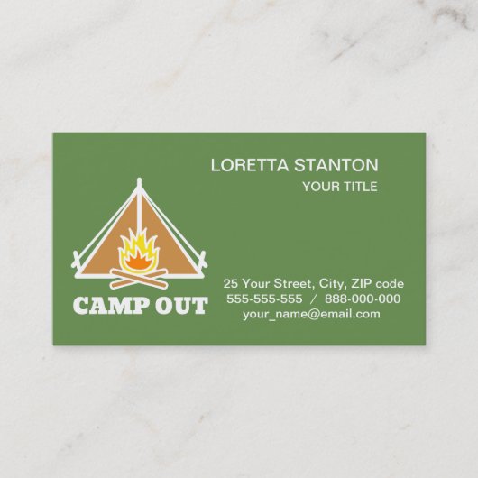 Carte De Visite Camp hors (Devant)