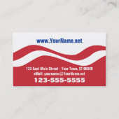 Carte De Visite Campagne électorale politique non partisane (Dos)