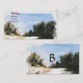 Carte De Visite CAMPAGNE ENSOLEILLÉE EN monogramme TOSCANE (Devant / Derrière)