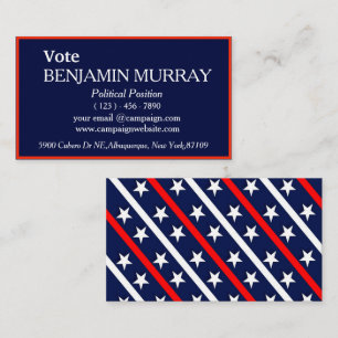 Carte De Visite Campagne politique Stars and Stripes