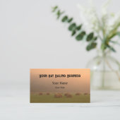 Carte De Visite Campagne rustique Hay Bales Sunset (Debout devant)
