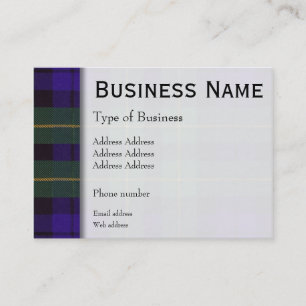 Carte De Visite Campbell de tartan d'écossais de plaid de