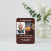 Carte De Visite Camper Memorial Pocket Card (Debout devant)