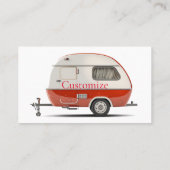 Carte De Visite Camper Teardrop Classic Retro Thunder_Cove (Dos)