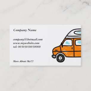 Carte De Visite Campervan orange