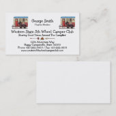 Carte De Visite Campeur de remorque de cheval (Devant / Derrière)