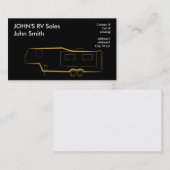 Carte De Visite Campeur de remorque de roue d'ensemble d'or 5ème (Devant / Derrière)