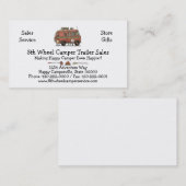 Carte De Visite Campeur rv de camping-car de Travco (Devant / Derrière)