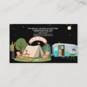 Carte De Visite Campground & RV Park Rustic Outdoor Lodging (Devant)