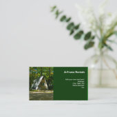 Carte De Visite Camping à cadre A sauvage au terrain de camping (Debout devant)
