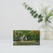 Carte De Visite Camping à cadre A sauvage au terrain de camping (Debout devant)