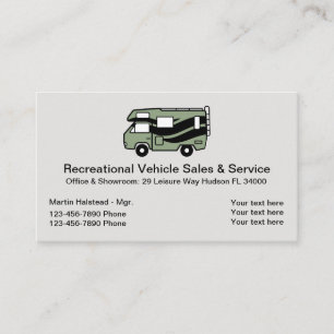 Carte De Visite Camping-car et Motorhomes