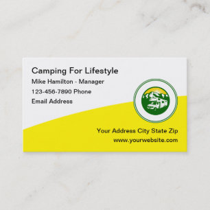 Carte De Visite Camping Caravane Terrains de camping