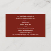 Carte De Visite Camping de la forêt de Bourgogne foncée (Dos)