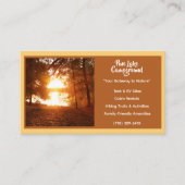 Carte De Visite Camping de la forêt jaune clair (Devant)