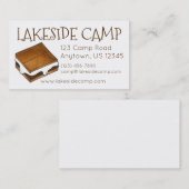 Carte De Visite Camping d'été Feu de Campfire Smore Marshmallow S' (Devant / Derrière)