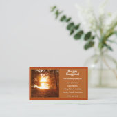 Carte De Visite Camping Rust Red Forest (Debout devant)
