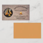 Carte De Visite Camping Rustique Cabine en bois Location de vacanc (Devant / Derrière)