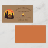 Carte De Visite Camping Rustique Cabine Resort Location vacances (Devant / Derrière)