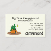 Carte De Visite Camping Tente Équipement extérieur Affaires (Devant)