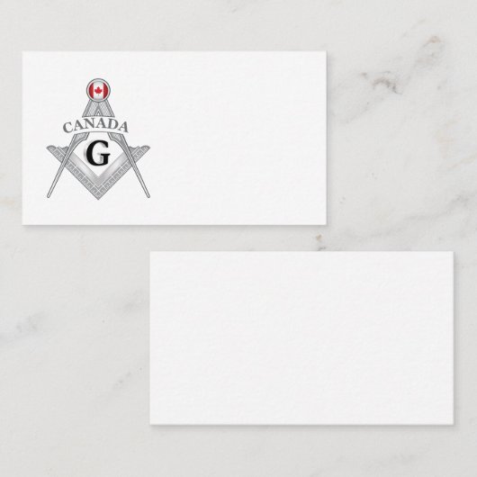 Carte De Visite Canada freemasonry sign (Devant / Derrière)
